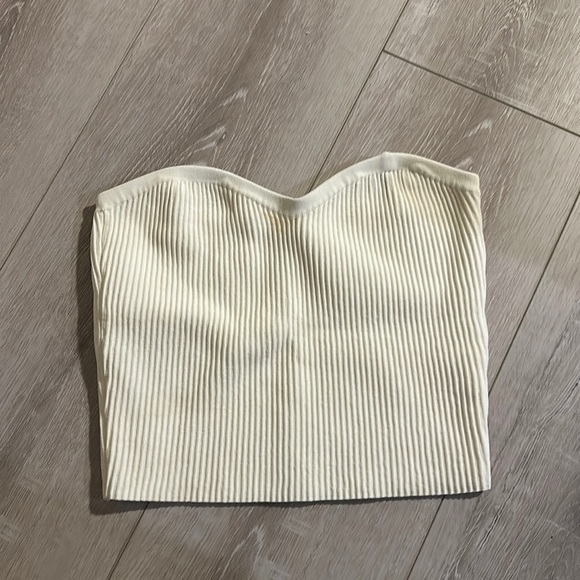 Cream rubbed tube top - Picture 1 of 1